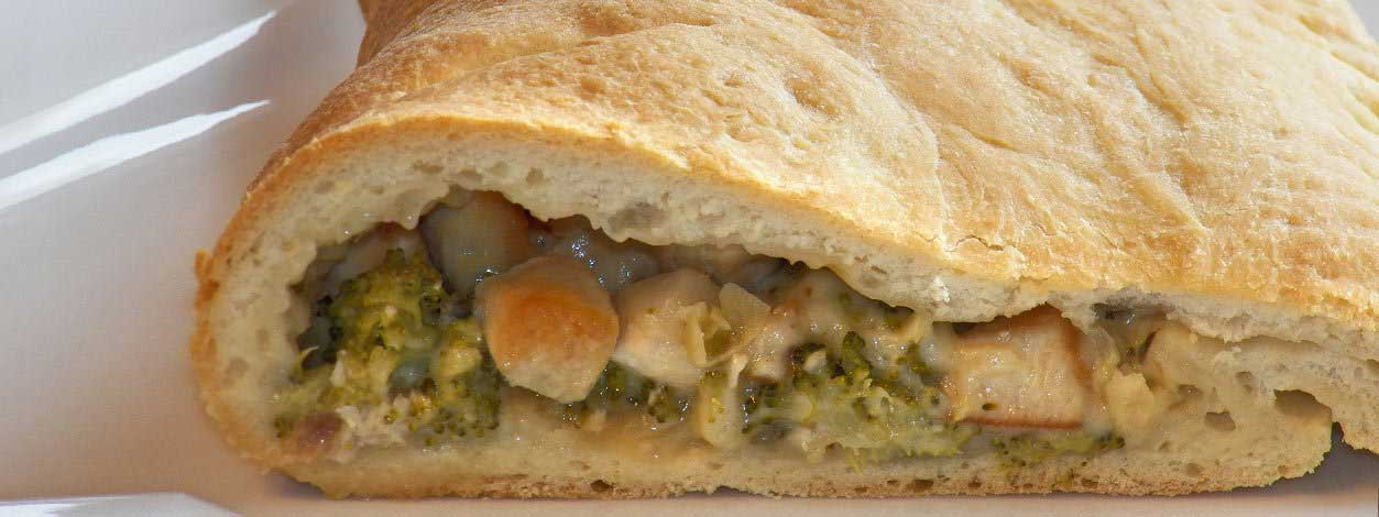 Chicken brocolli stromboli