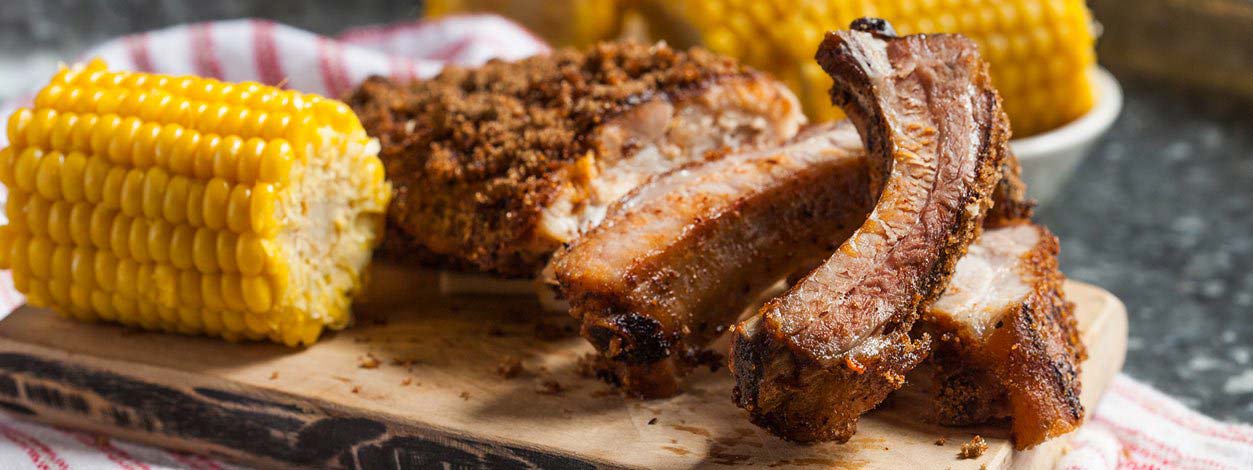 Sauce-less BBQ baby back ribs