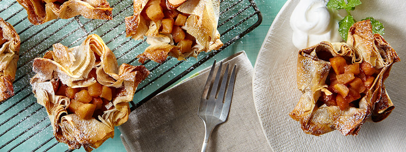 Rustic Apple Cinnamon Filled Phyllo Pastries Recipe